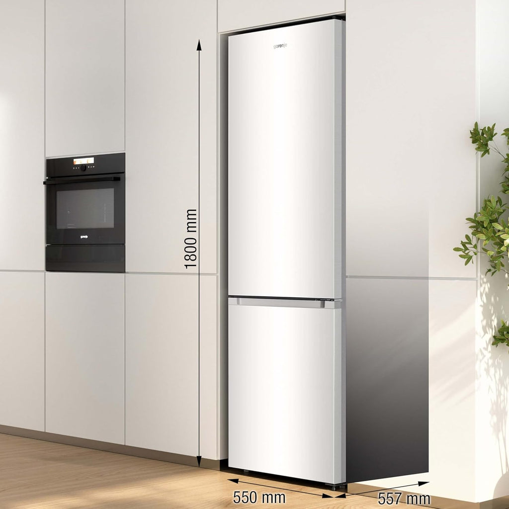 Gorenje RK 418 DPW4 Frigorifero-Congelatore, Classe Energetica D, Vano Verdura CrispZone, Cerniera Porta, Reversibile, Illuminazione Interna LED, Vano Frigorifero 198 Litri, Vano Congelatore 71 Litri, Bianco