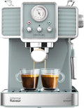 Cecotec Cumbia Power Espresso 20 Barista Aromax Caffettiera. Potenza 2900 W, 2 sistemi di riscaldamento, pompa a pressione da 20 bar, manometro, portafiltro a doppia uscita e 2 filtri (Tradizionale)