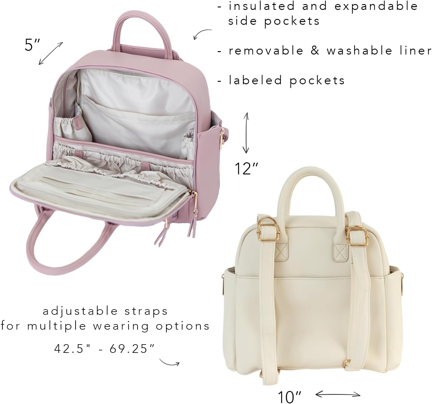 Ayla & Co Wickelrucksack, Tragetasche, wandelbare Reise-Wickeltasche mit isolierter und erweiterbarer Tasche für Babyflaschen