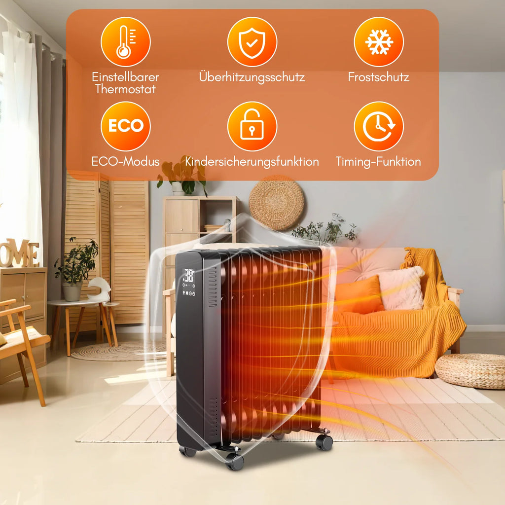 Sonnewelt lradiator Elektroheizung 2500W WiFi App & Fernbedienung