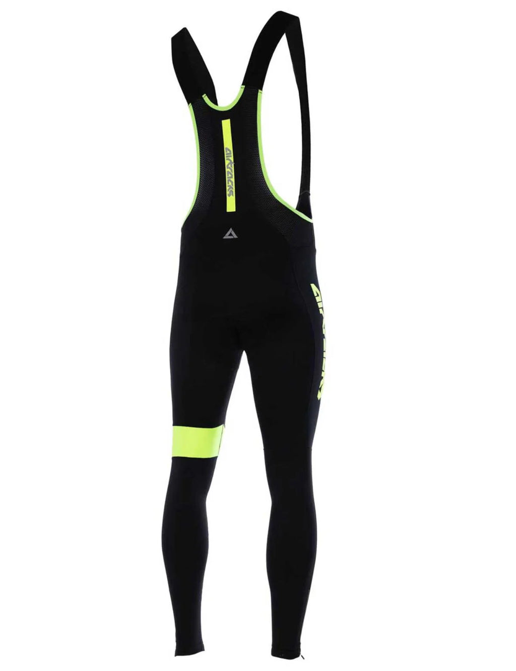 Herren Thermo Fahrradhose Lang Trgerhose Pro Team II  Schwarz-Neon