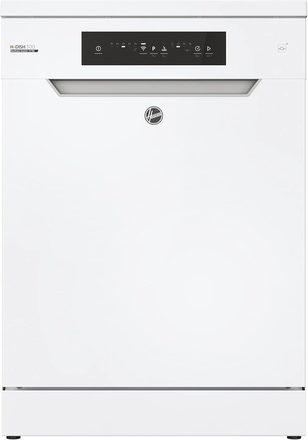 Hoover HF 4C6F0PW Geschirrspüler; 14 Maßgedecke; Freistehend, 60 cm breit; Energieeffizienzklasse C; Smarte Bedienung mit WiFi + Bluetooth-Technologie
