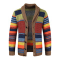 Bunte Strickjacke für Herren