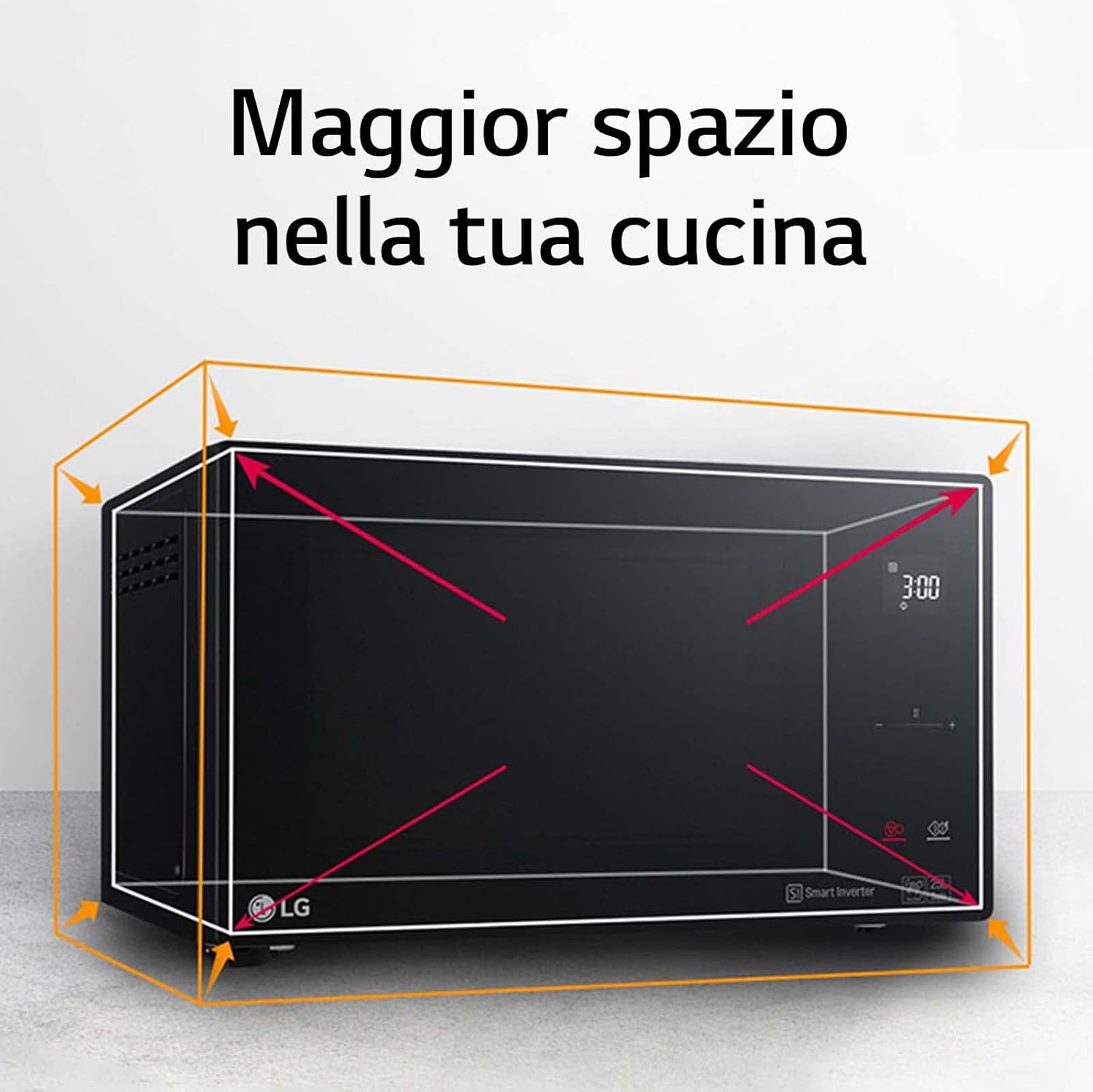 LG mh7265dps – Mikrowelle, Mae: 39,5 x 40,6 x 26,2 cm