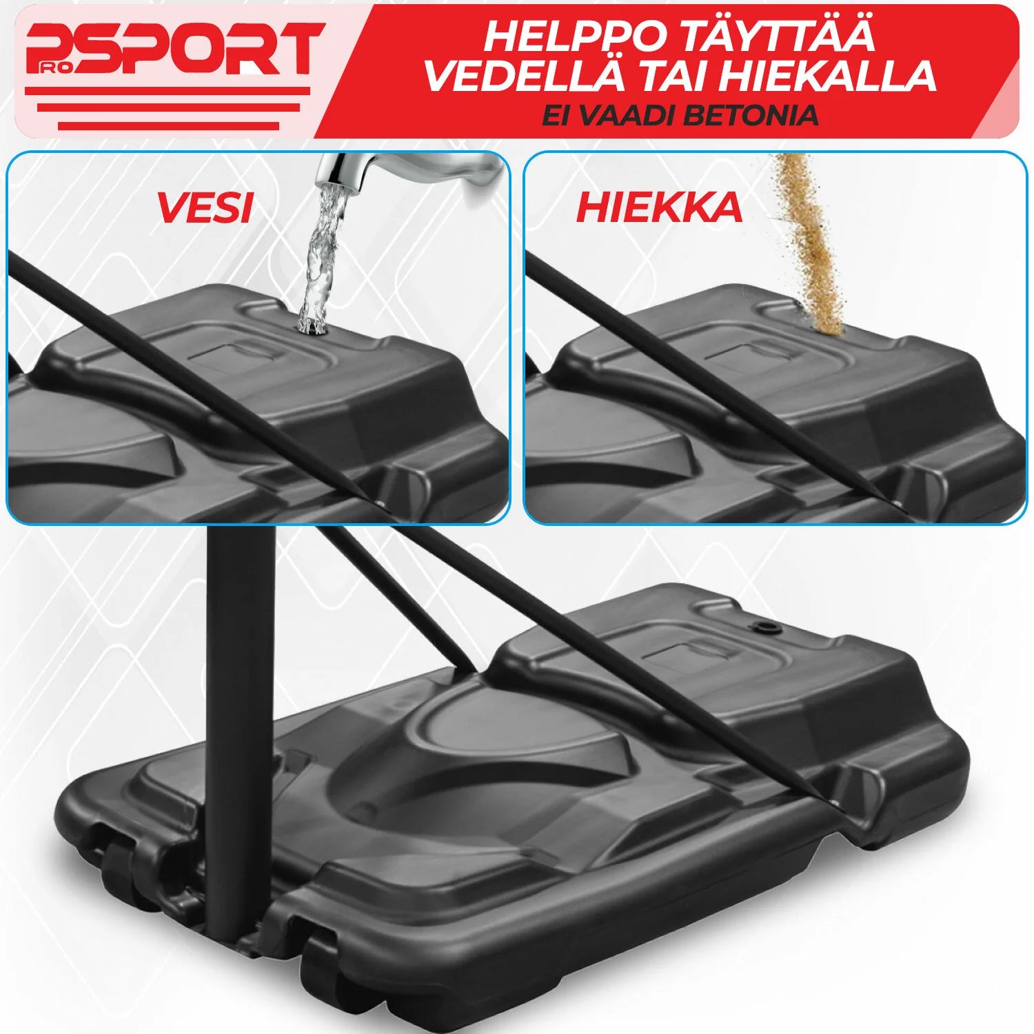 ProSport Canestro da basket Premium 2,3-3,05 m