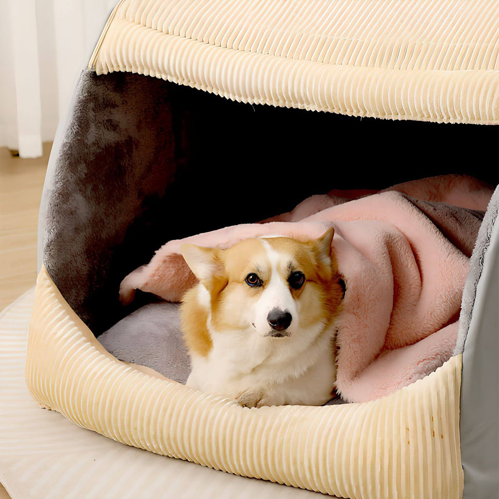 CozyNest – Abnehmbares Hundebett Zelt für Geborgenheit und Komfort