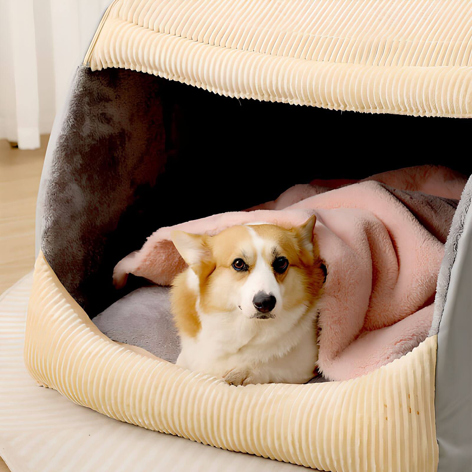 CozyNest – Abnehmbares Hundebett Zelt für Geborgenheit und Komfort
