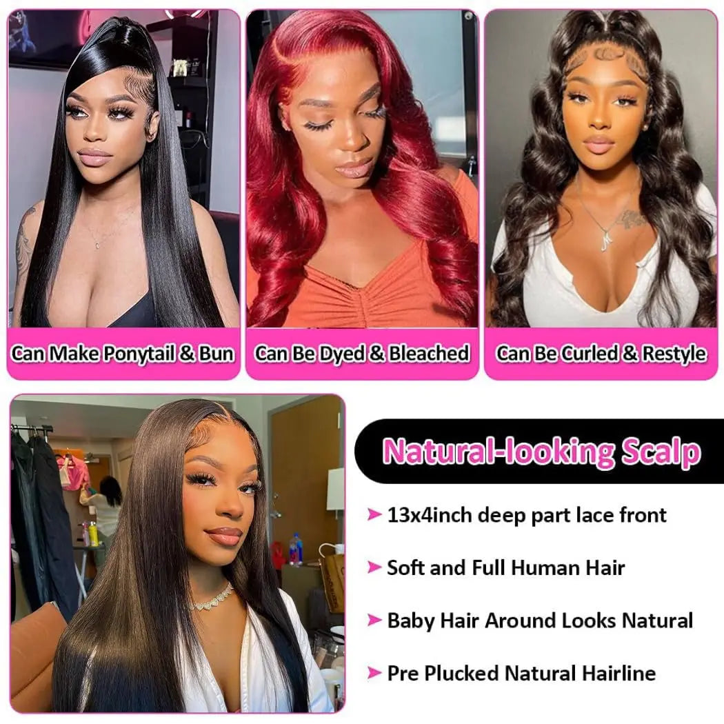 Natürliche Schnheit - Echthaar Lace Front Perücken für Frauen