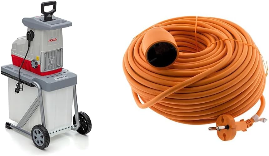 IKRA 81002880 Biocippatrice elettrica a rulli ILH 3000 A, silenziosa, robusta, a bassa manutenzione, potente 3.000 Watt, diametro rami fino a 44 mm, 230 V