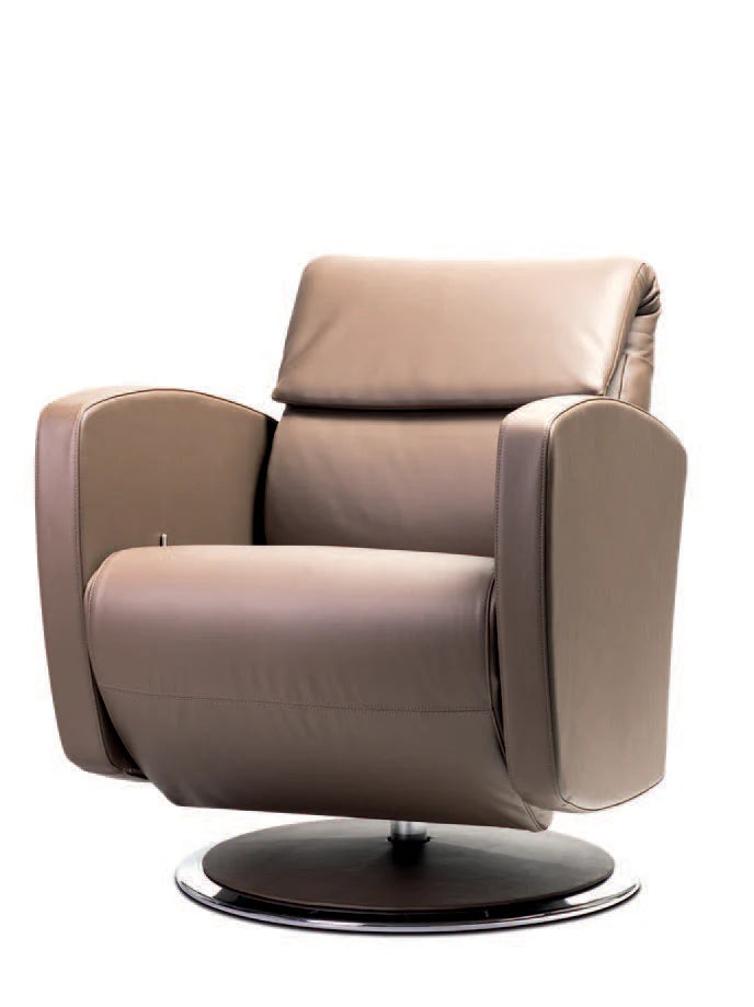 Strssle Relaxsessel Age kleiner verstellbarer Sessel, Leder dunkelbraun
