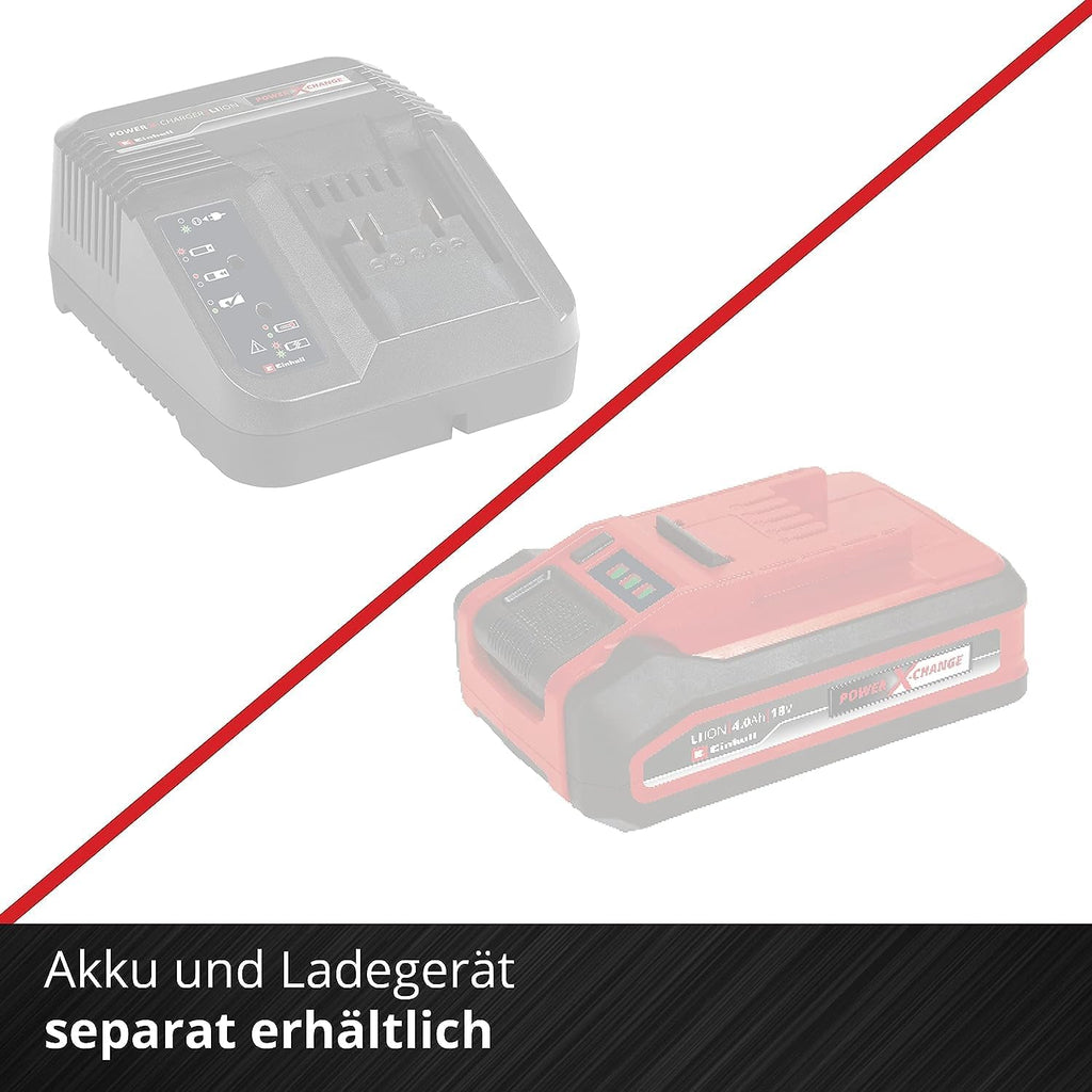 Einhell Tagliasiepi Telescopico a Batteria GE-HH 18/45 Li T-Solo Power X-Change (Li-Ion, 18 V, lunghezza lama 45 cm, lame in acciaio tagliate al laser e levigate al diamante, senza batteria e caricabatterie)