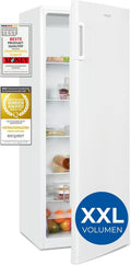 Exquisit Frigorifero senza congelatore, Frigorifero grande, 5 ripiani, 242 litri, Frigorifero da incasso alto 143 cm, KS5320-V-H-040E bianco