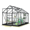Serra da giardino Lykke Gewchshaus in vetro, 6,2m², nera