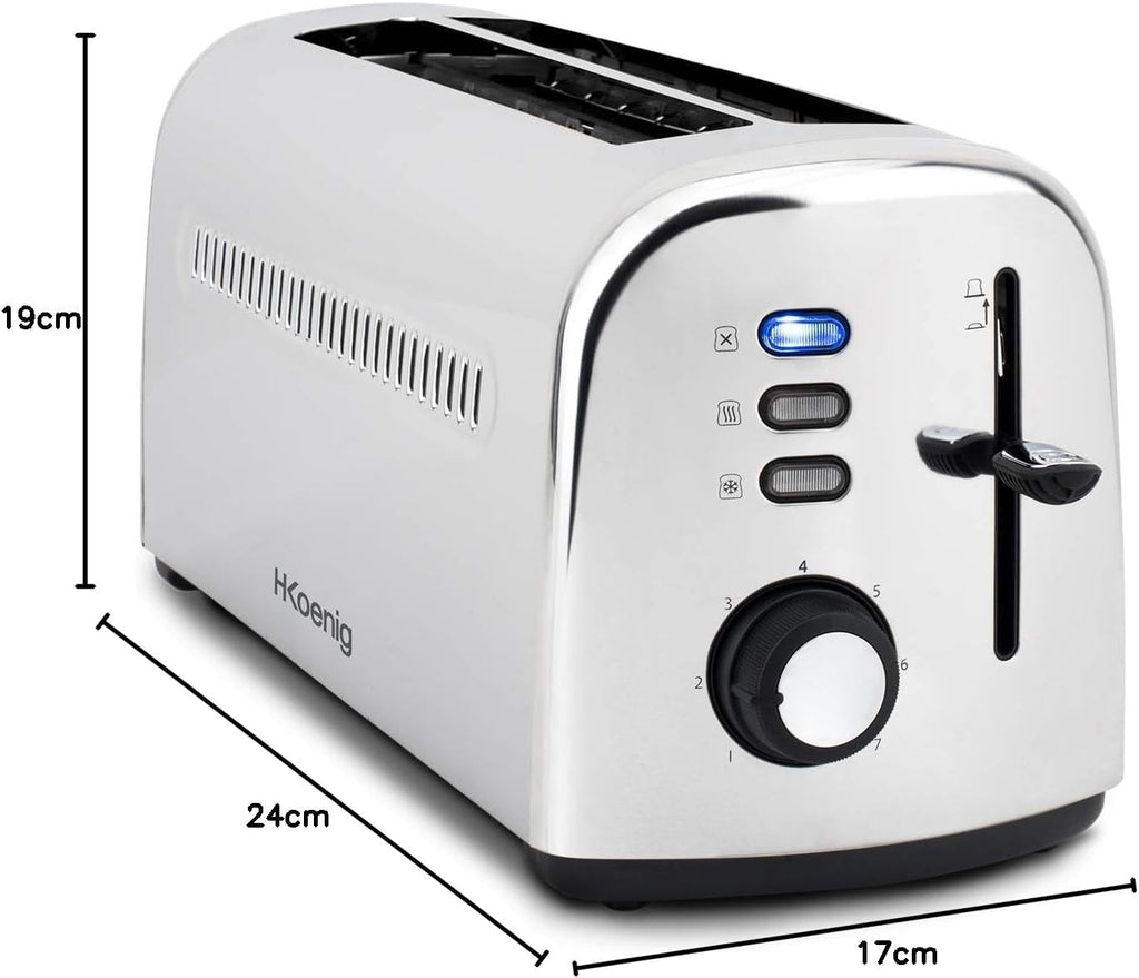 H.KOENIG TOS32 Tostapane 4 fette, acciaio inox