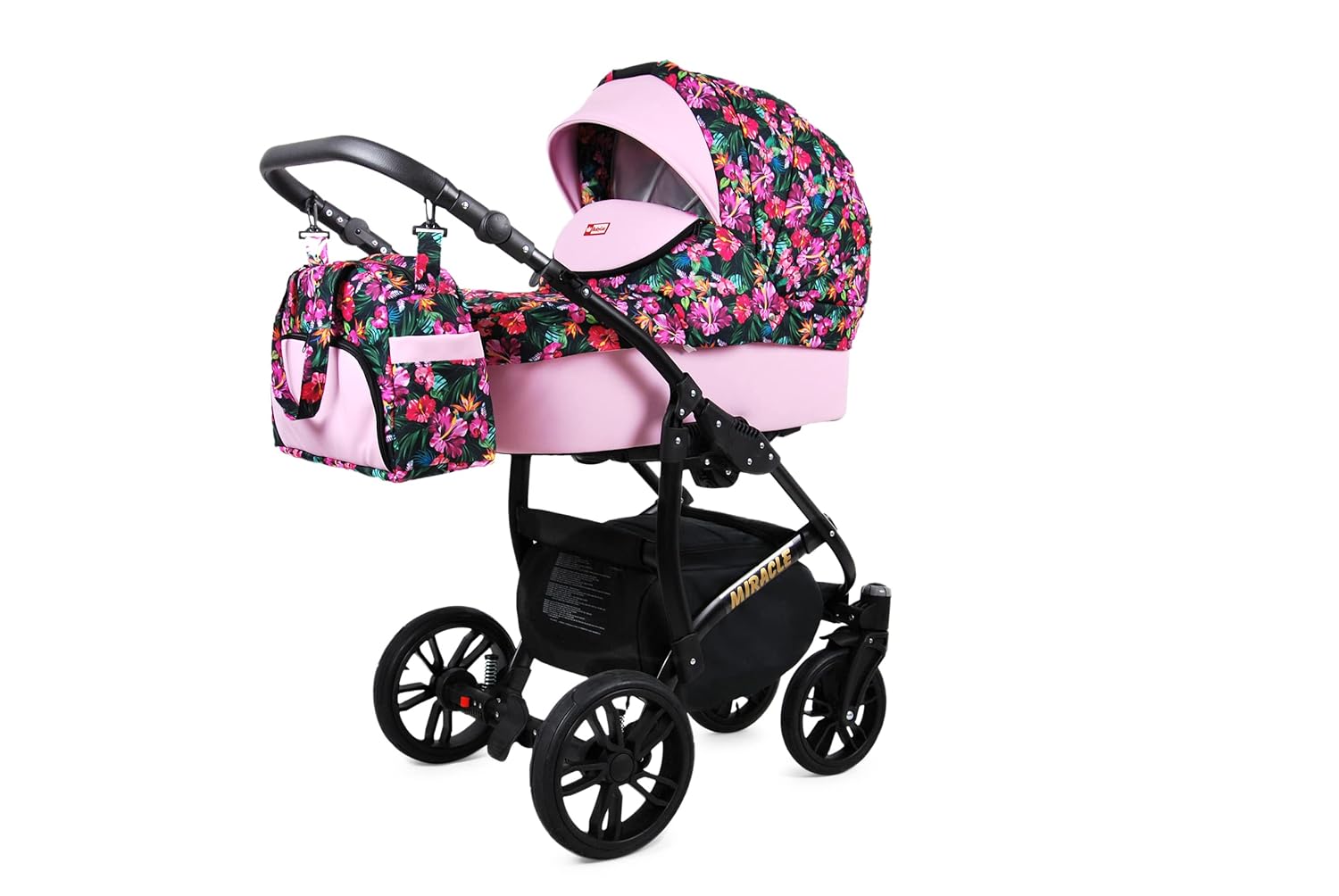 BabyLux® Bambimo Set Passeggino 3 in 1 - Optimal - incl. Navicella, Seduta Passeggino, Seggiolino Auto Ovetto - Seggiolino Auto - Set Passeggino - Passeggino Combinato con Borsa Fasciatoio, Parapioggia ecc.