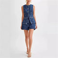 Vintage Denim Sommer Suit Set