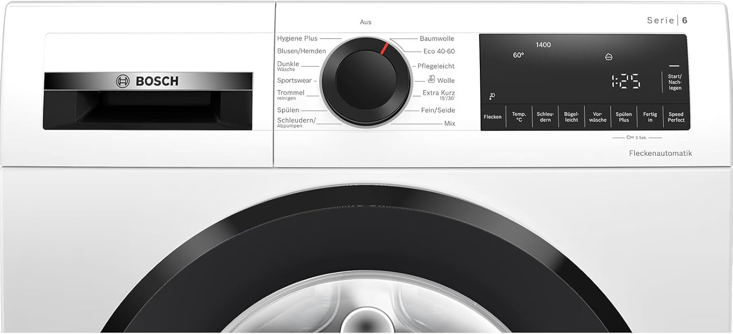BOSCH WAN28127 Lavatrice Serie 4, a carica frontale, capacità 8 kg, 1400 giri/min, Iron Assist, Active Water Plus, EcoSilence Drive, Speed Perfect, bianco, 60 cm