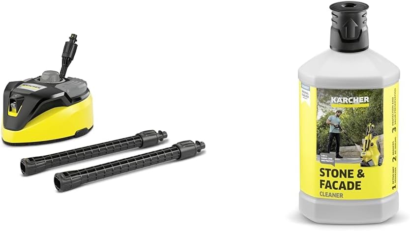 Kärcher Pulitore per superfici T-Racer T 7 Plus (protezione antispruzzo, per grandi superfici, due ugelli a getto piatto, impugnatura per lavorare in verticale, ugello Power, ugello di risciacquo)