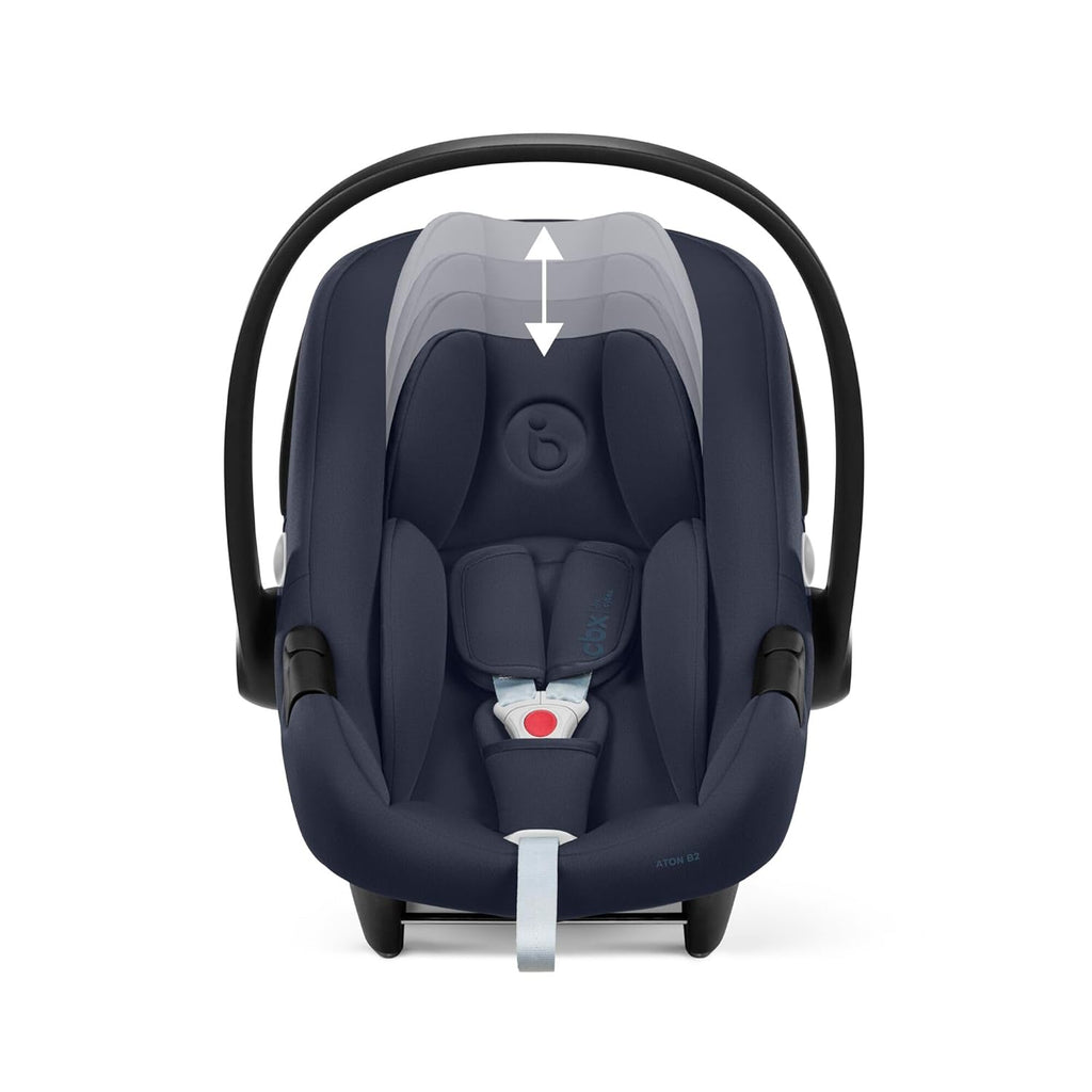 CBX by CYBEX Seggiolino Auto Aton B2 i-Size, Dalla nascita fino a ca. 24 mesi, Max. 13 kg, Inclusivo riduttore neonato, Compatibile con SensorSafe, Rosso