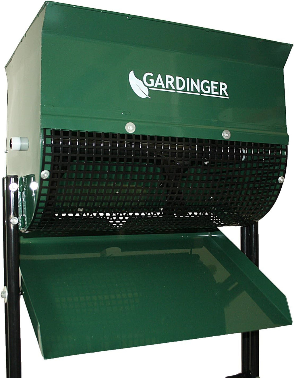 GARDINGER Setaccio fine per compost, in lamiera d'acciaio verniciata con mandrino rotante, setaccio per compost, setaccio a rulli, compostiera fine