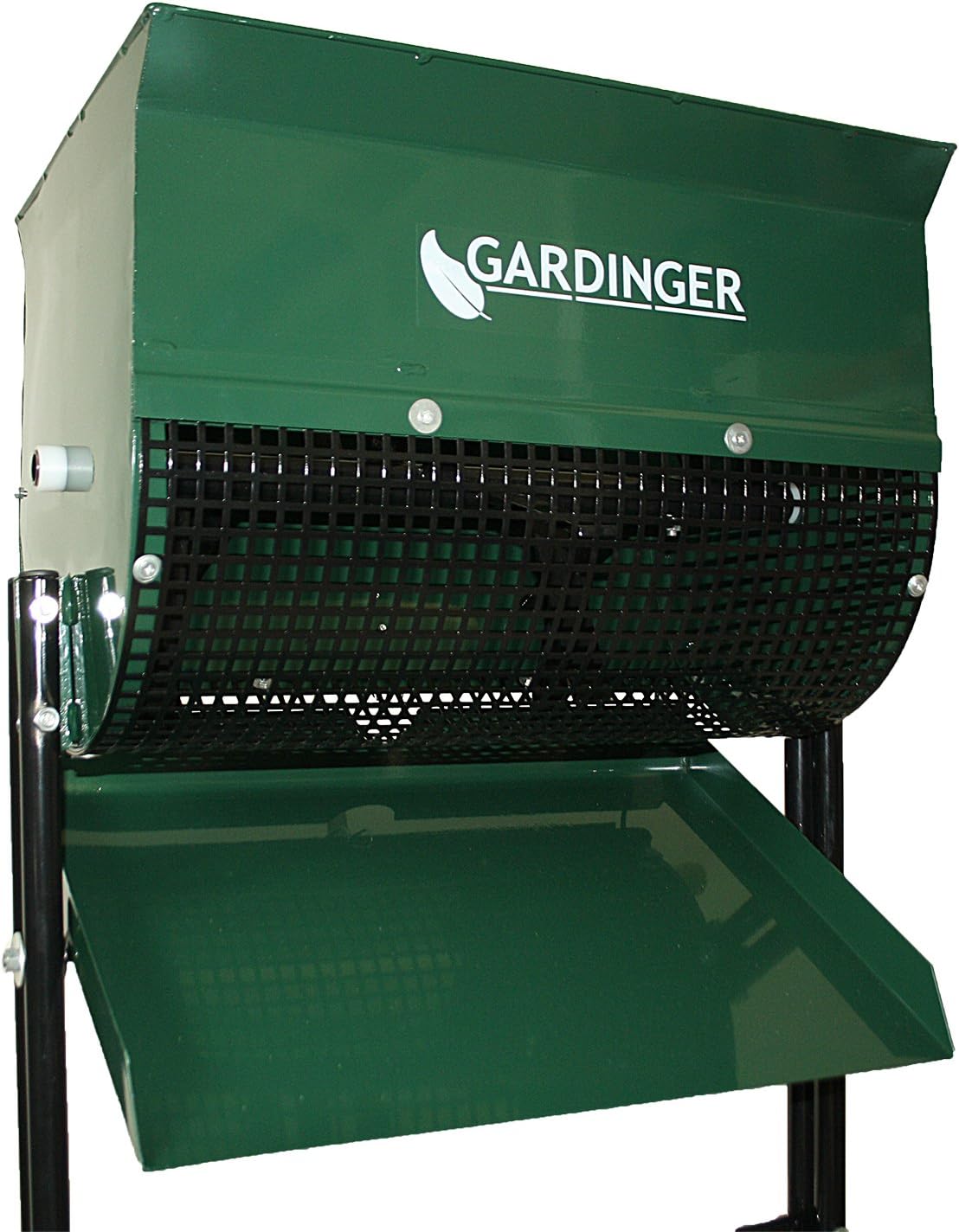 GARDINGER Setaccio fine per compost, in lamiera d'acciaio verniciata con mandrino rotante, setaccio per compost, setaccio a rulli, compostiera fine