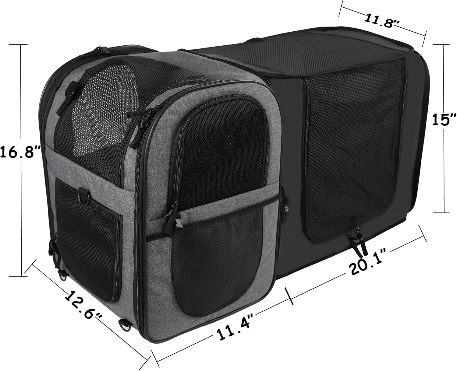 Apollo Walker - Zaino trasportino per animali domestici, cani e gatti da 2 a 12 kg, morbido e pieghevole, colore blu.