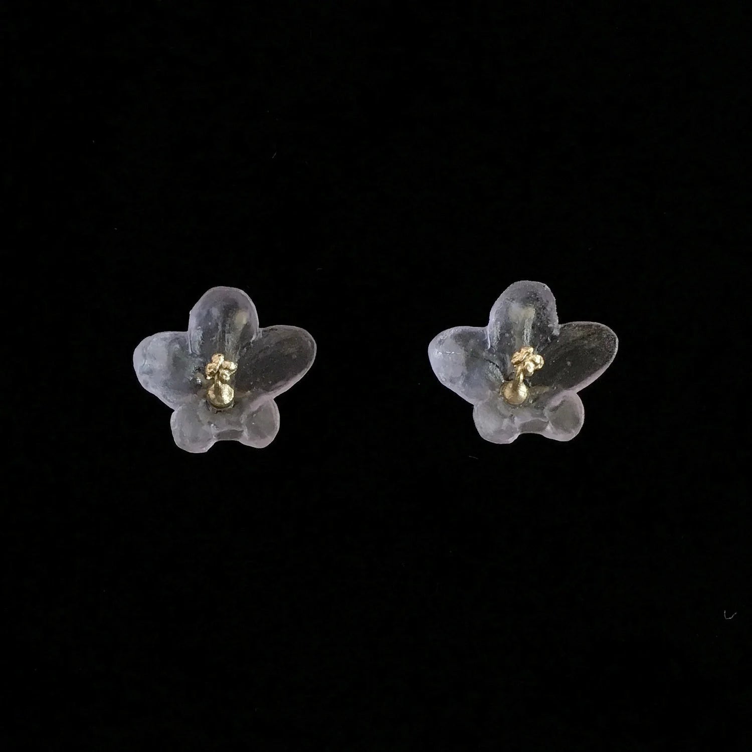 Usambaraveilchen- Blütenohrstecker