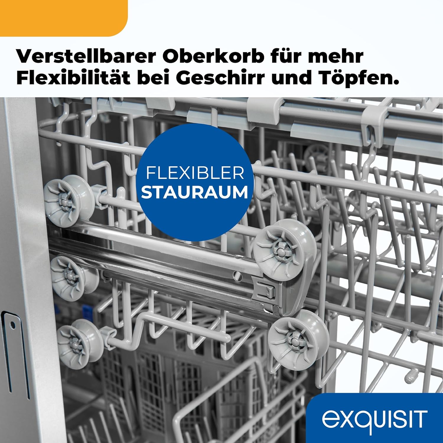 Exquisit Lavastoviglie, 9 Coperti, Lavastoviglie 45 cm, Power+, Modalità ECO, Lavastoviglie 45 cm, GSP59109-030E argento