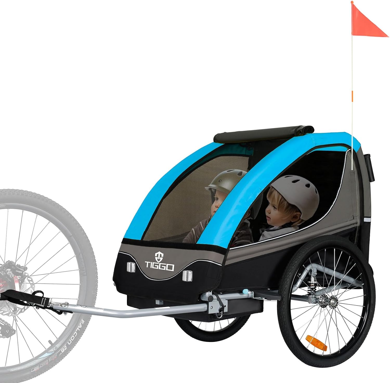Tiggo S2 Rimorchio per Bambini con Sospensioni Jogger 2 in 1 Passeggino Bicicletta Rimorchio Girevole a 360°