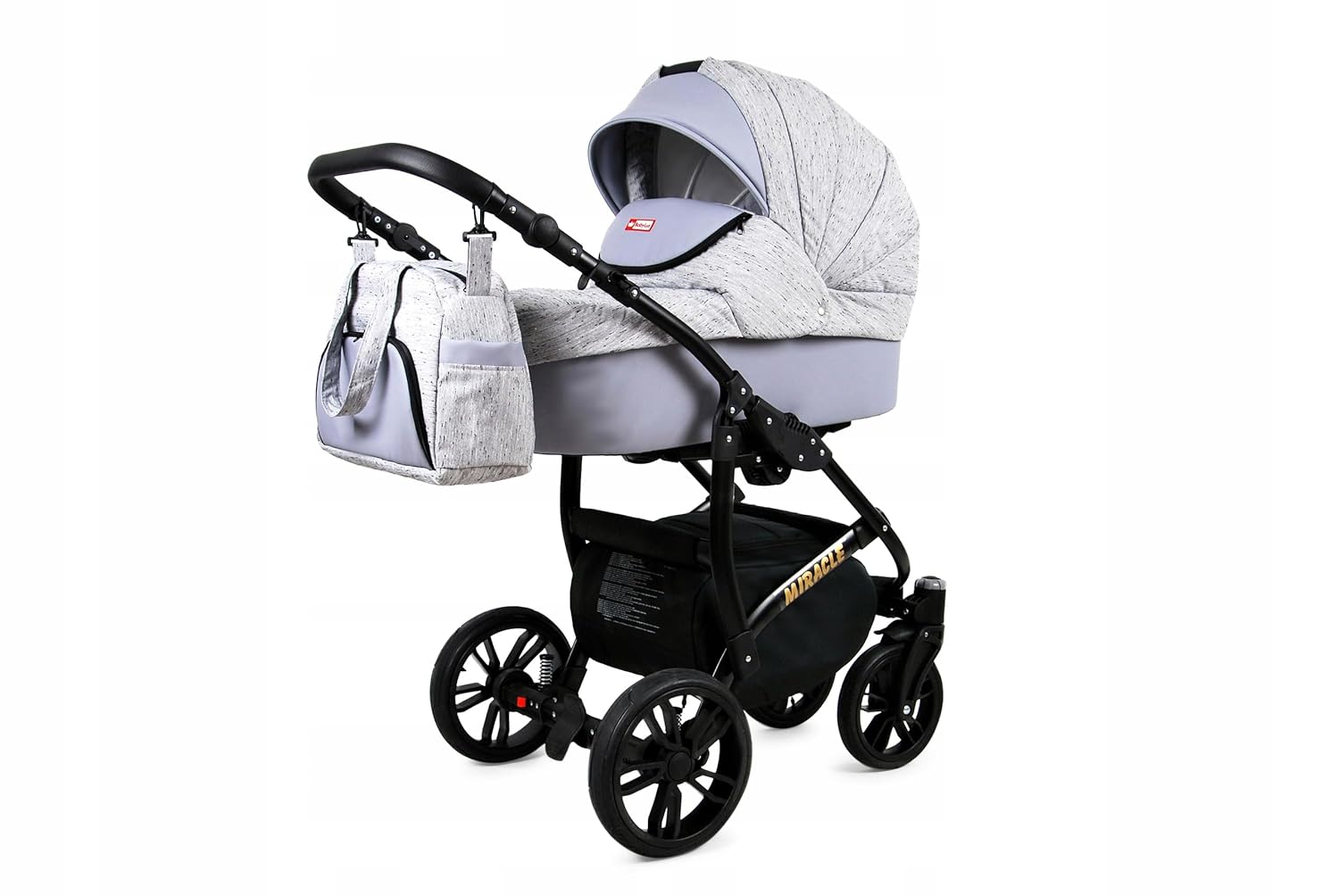 BabyLux® Bambimo Set Passeggino 3 in 1 - Optimal - incl. Navicella, Seduta Passeggino, Seggiolino Auto Ovetto - Seggiolino Auto - Set Passeggino - Passeggino Combinato con Borsa Fasciatoio, Parapioggia ecc.