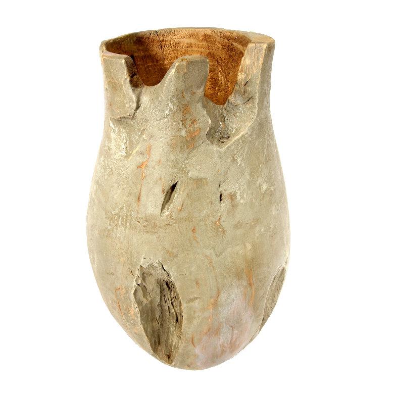 Teakholz Vase MORTAR Hhe 40cm