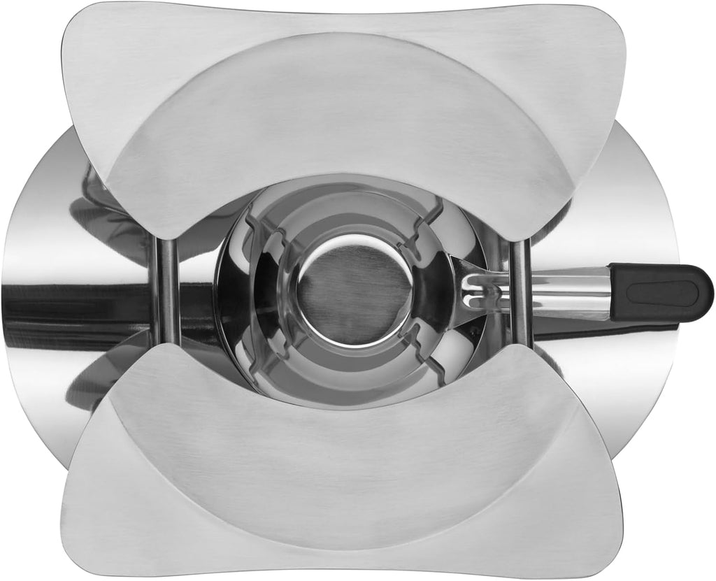 Silit Set Fonduta al Formaggio 9 Pezzi, Fonduta per 6 Persone, Ceramica Funzionale Silargan, Induzione, Lavabile in Lavastoviglie, Casseruola Rechaud Fornello Forchette da Fonduta