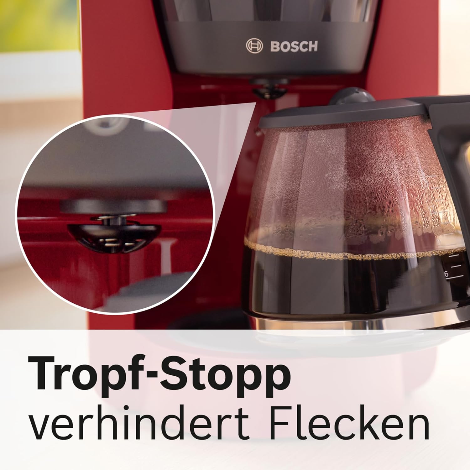 Bosch Filterkaffeemaschine MyMoment TKA3M134, Thermokanne 1 L, für 8-12 Tassen, Tropfstopp, schwenkbarer Filtertrger, Entkalkungsprogramm, abnehmbarer Wassertank, 1200 Watt, Schwarz matt