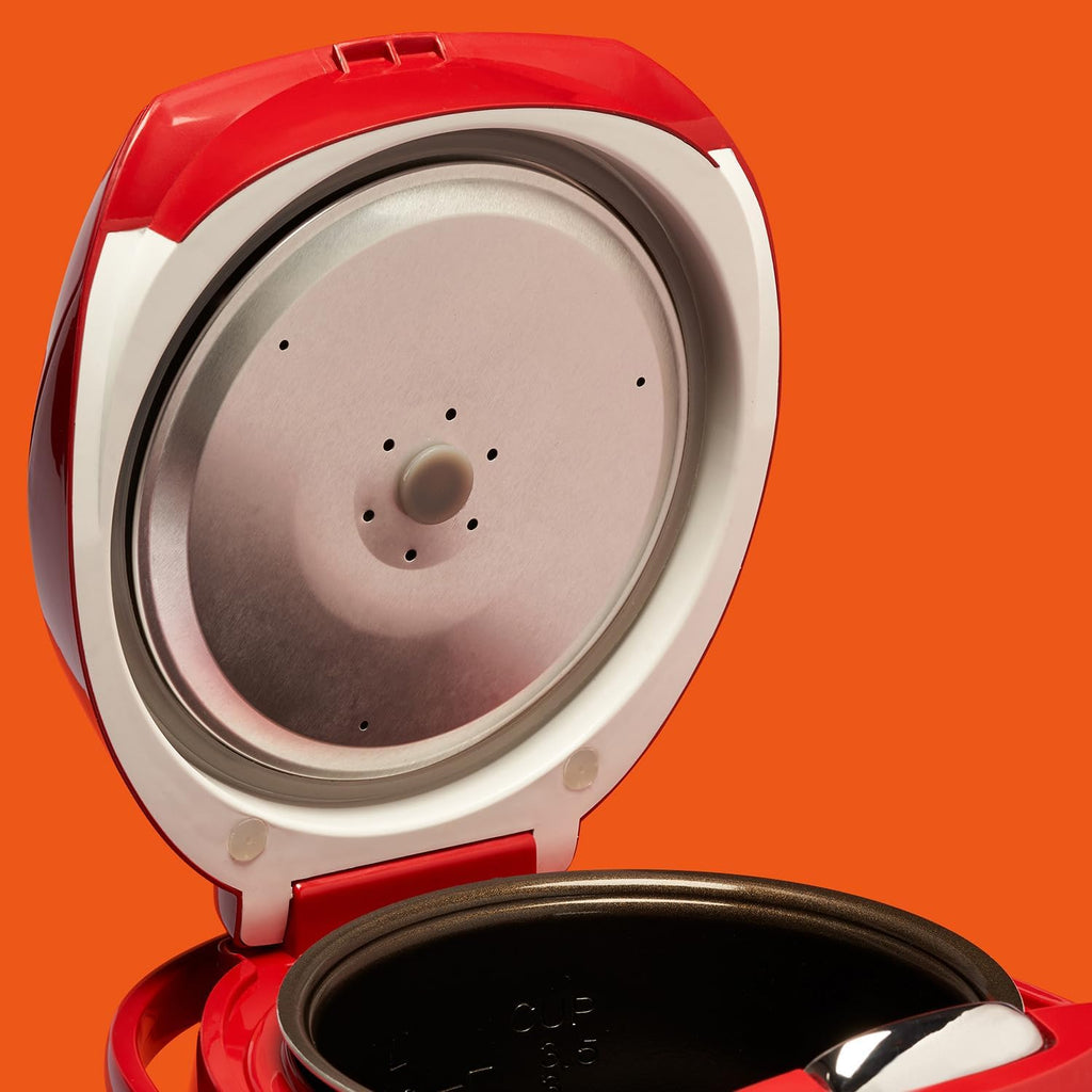 REISHUNGER Cuociriso digitale piccolo, nero | Da 0,6 L fino a 3 persone | Funzione mantenimento calore, timer e pentola premium | Multicooker e vaporiera piccoli, 8 programmi, tecnologia a 7 fasi