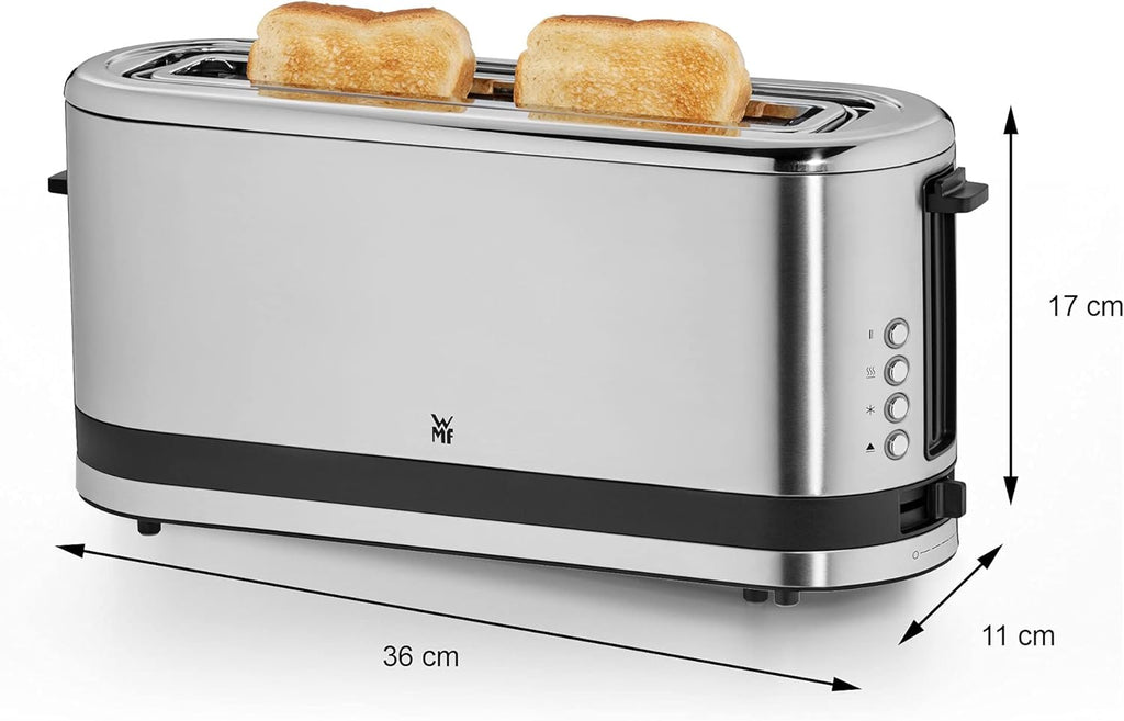 WMF Küchenminis Macchina da caffè con filtro Aroma, piccola, con caraffa termica, 870 Watt, tazza termica da asporto, macchina da caffè singola piccola con timer, cromargan opaco