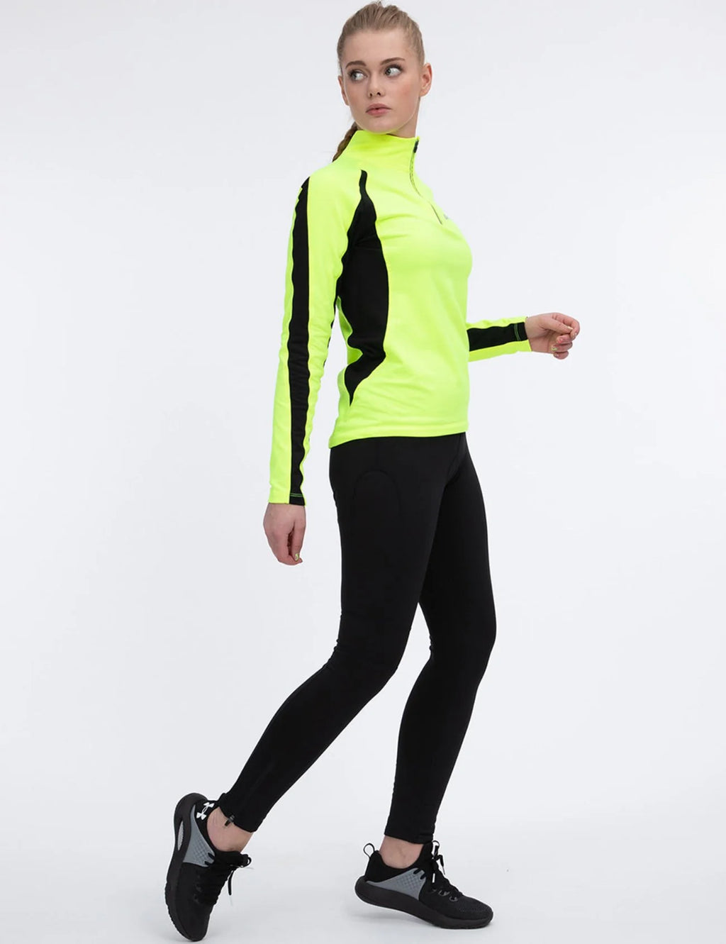 Pantaloni Termici da Ciclismo Lunghi Neri da Donna