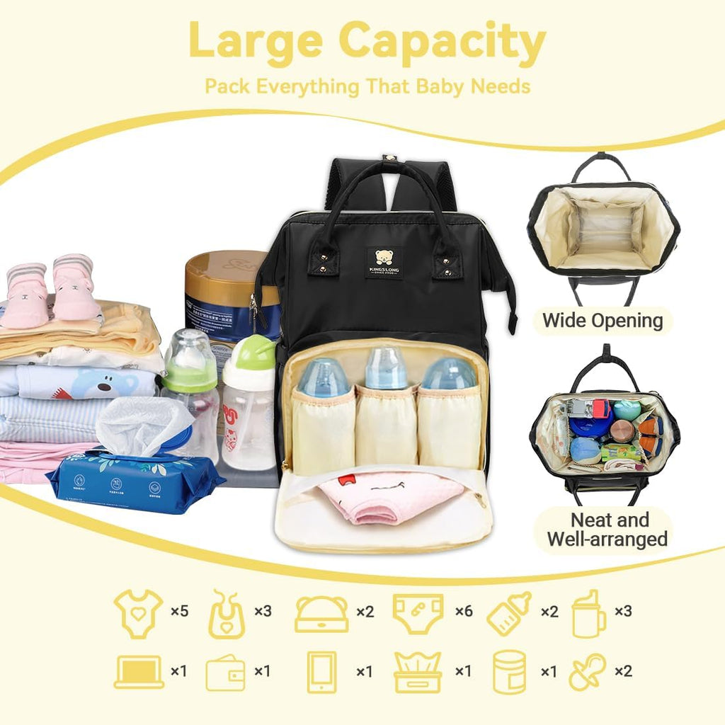 Luvsway Wickeltasche, Reise-Babytaschen für neue Mutter, 16 Taschen, große Kapazität, multifunktionaler Umstandsrucksack, tragbare Handtaschen-Rucksäcke für Kinderwagen, Babyparty-Geschenke für