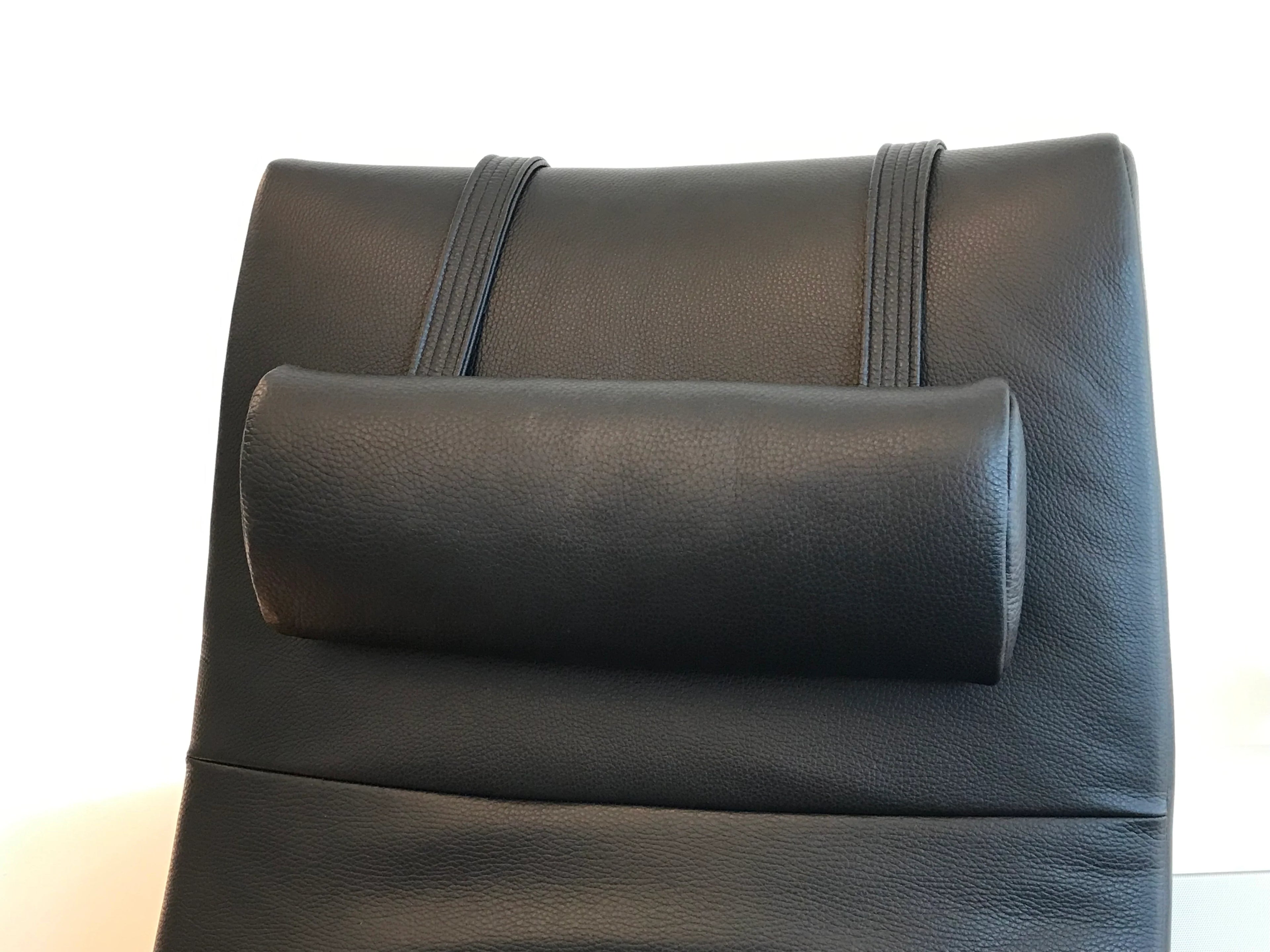 Cuscino nuca ampio per poltrona relax Jori, ovale, nero, contrappeso nero