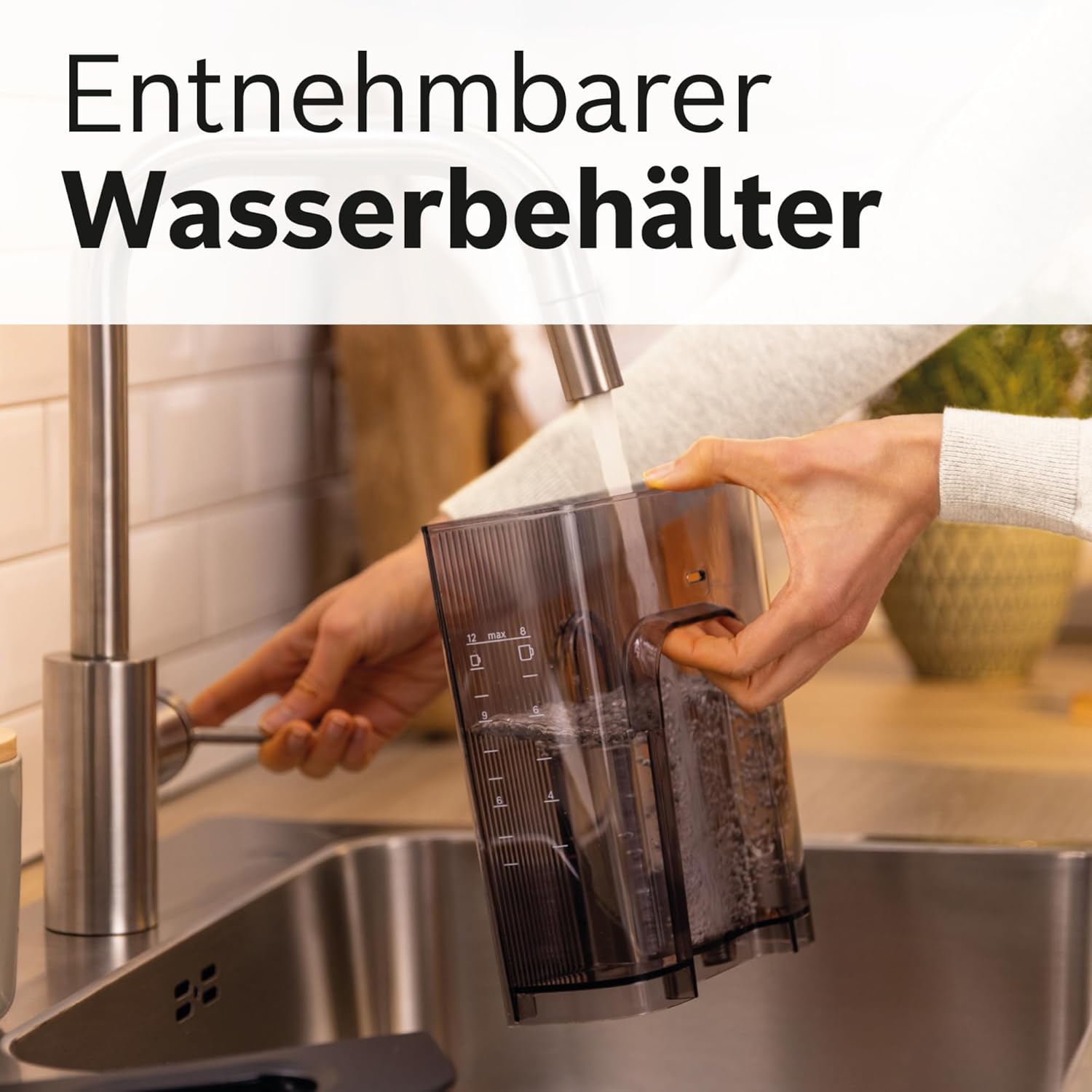Bosch Filterkaffeemaschine MyMoment TKA3M134, Thermokanne 1 L, für 8-12 Tassen, Tropfstopp, schwenkbarer Filtertrger, Entkalkungsprogramm, abnehmbarer Wassertank, 1200 Watt, Schwarz matt