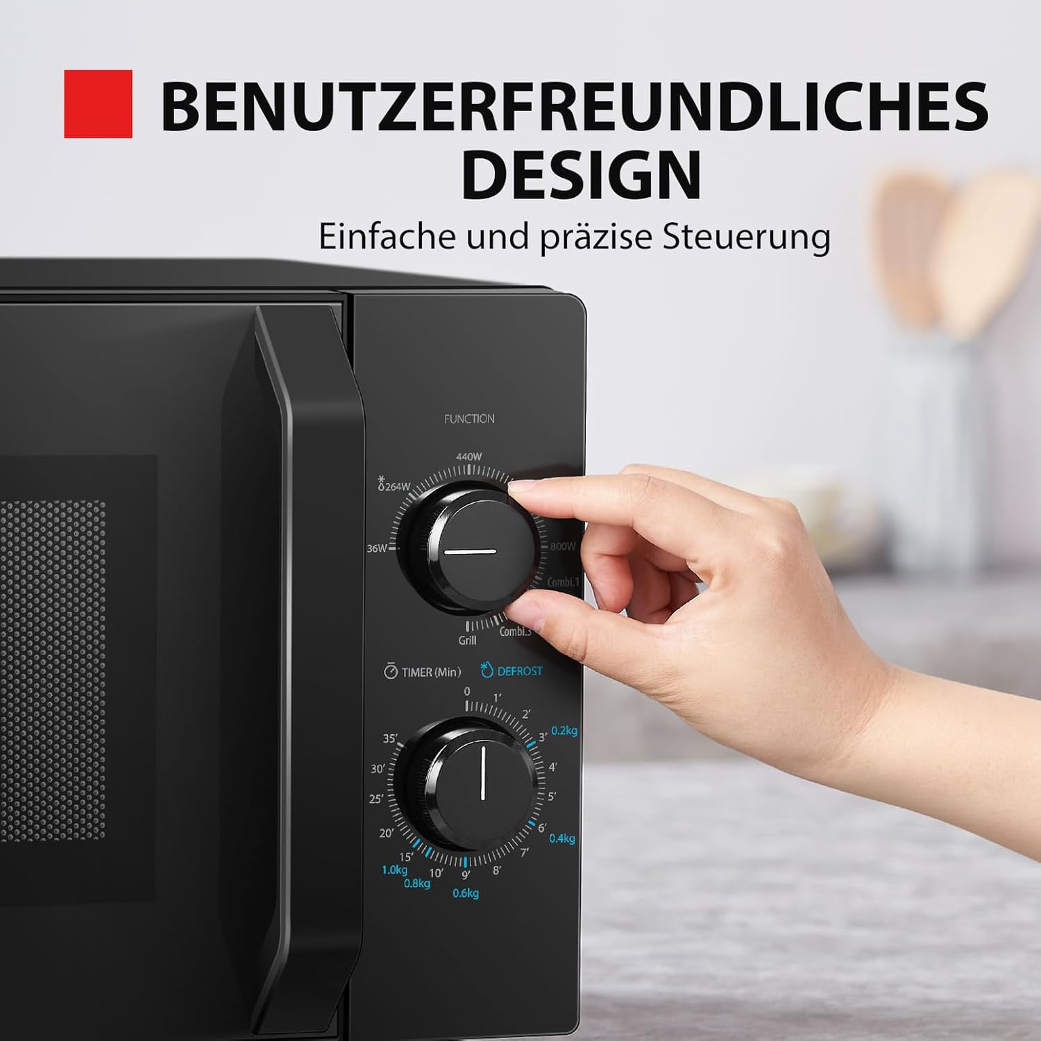 Forno a microonde a libera installazione Toshiba MW2-MM20PF(BK) / microonde singolo / 20L / 800W / 5 livelli di potenza con pratica funzione di scongelamento/illuminazione interna a LED/Nero