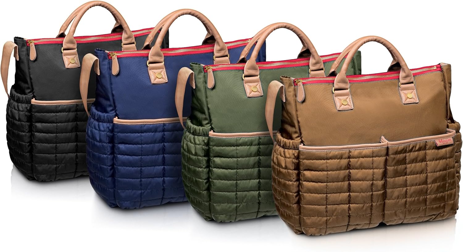 Maman Designer-Wickeltasche, mit passender Wickelunterlage, patentiert, Grün (Grün ), Einheitsgröße
