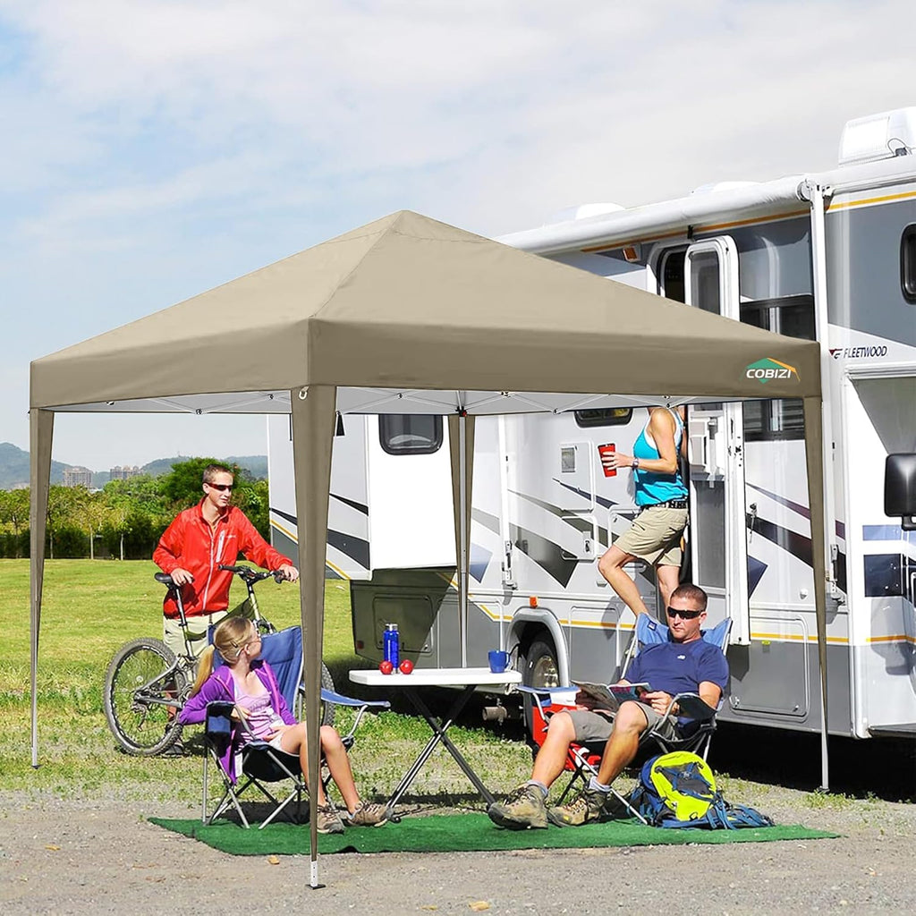 COBIZI Gazebo 3x6 Pieghevole Impermeabile Stabile con 6 Pareti Laterali a Cono Tenda per Feste 3 Altezze Regolabili Protezione UV Borsa per il Trasporto Picchetti, Corde per Giardino, Matrimoni, Mercati, Eventi all'Aperto
