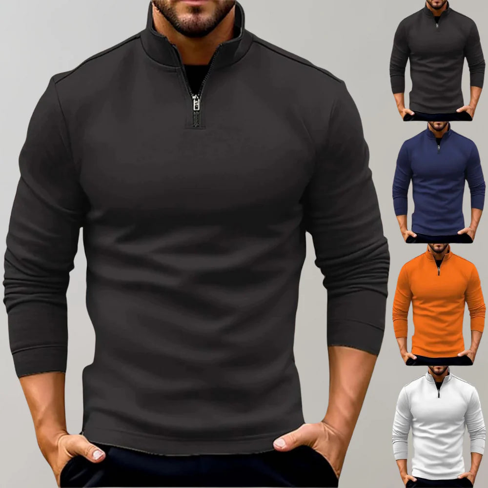 Jens - Pullover mit Reiverschluss und niedrigem Kragen für Mnner