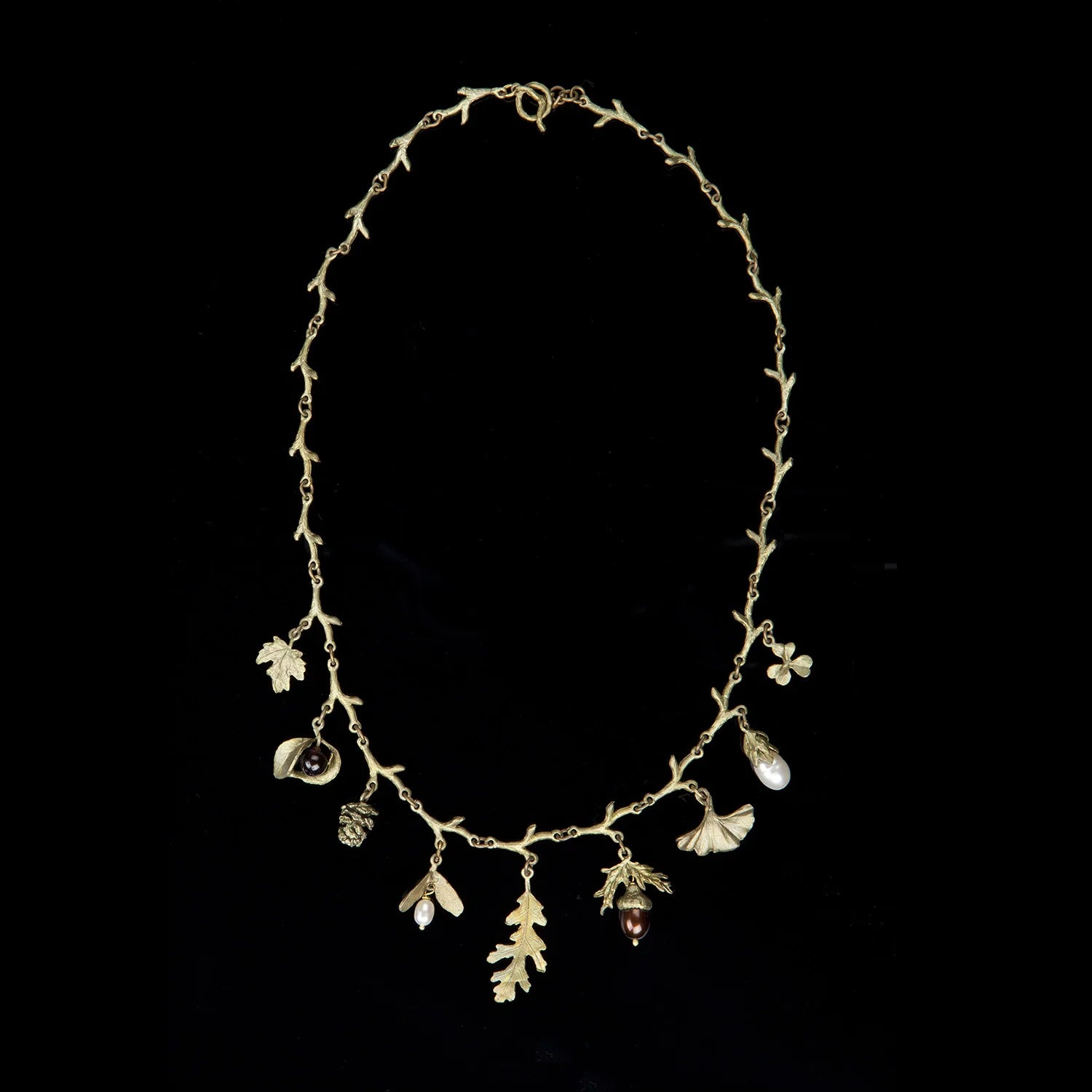 Collana ghianda e foglie