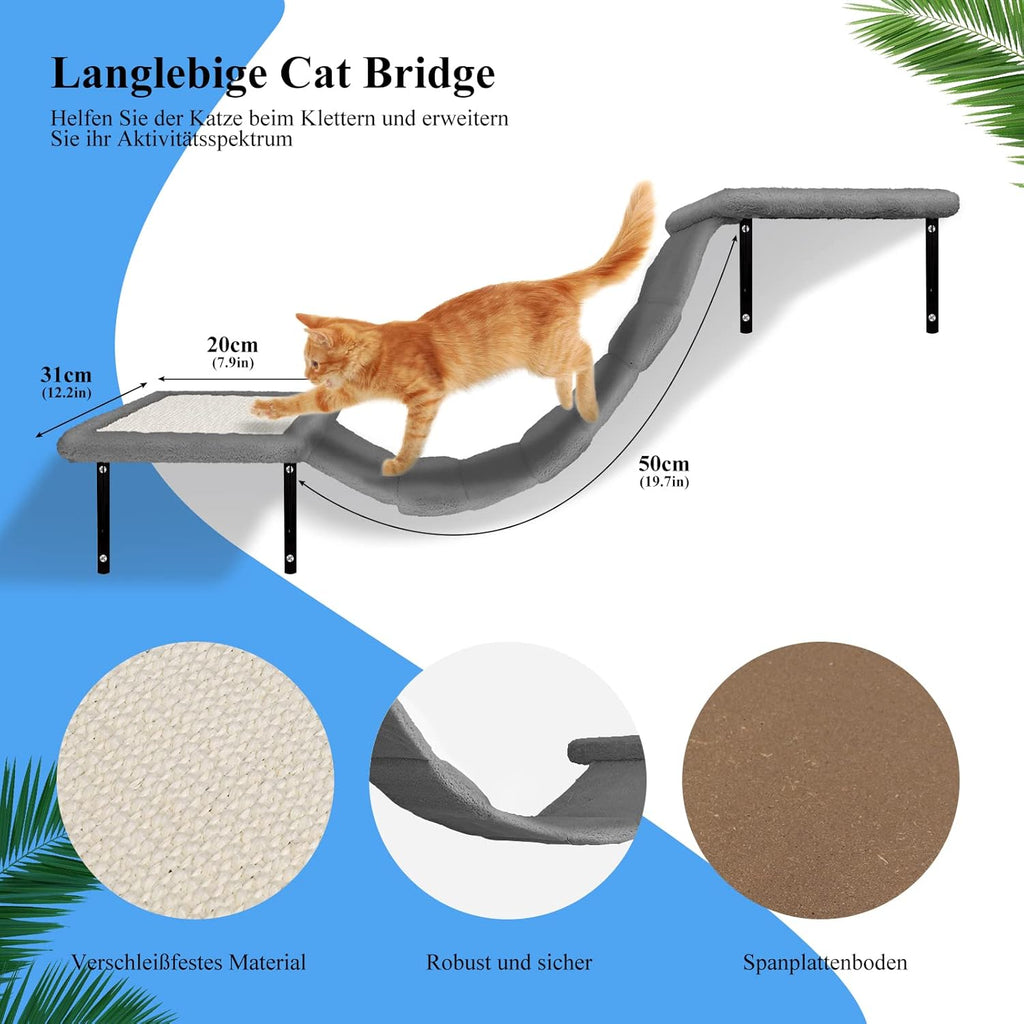 Die zvondema wand aus zehn tonbeinigen streegen, eine rollcat-brücke, eine kissenschlacht mit schwerem griff, ein spielegeländer, ein Trace ball und eine katzen-kletterwand bis zum kilogramm