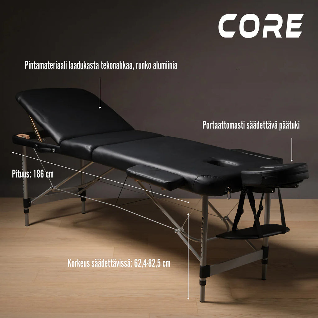 Lettino da massaggio Core A300, nero