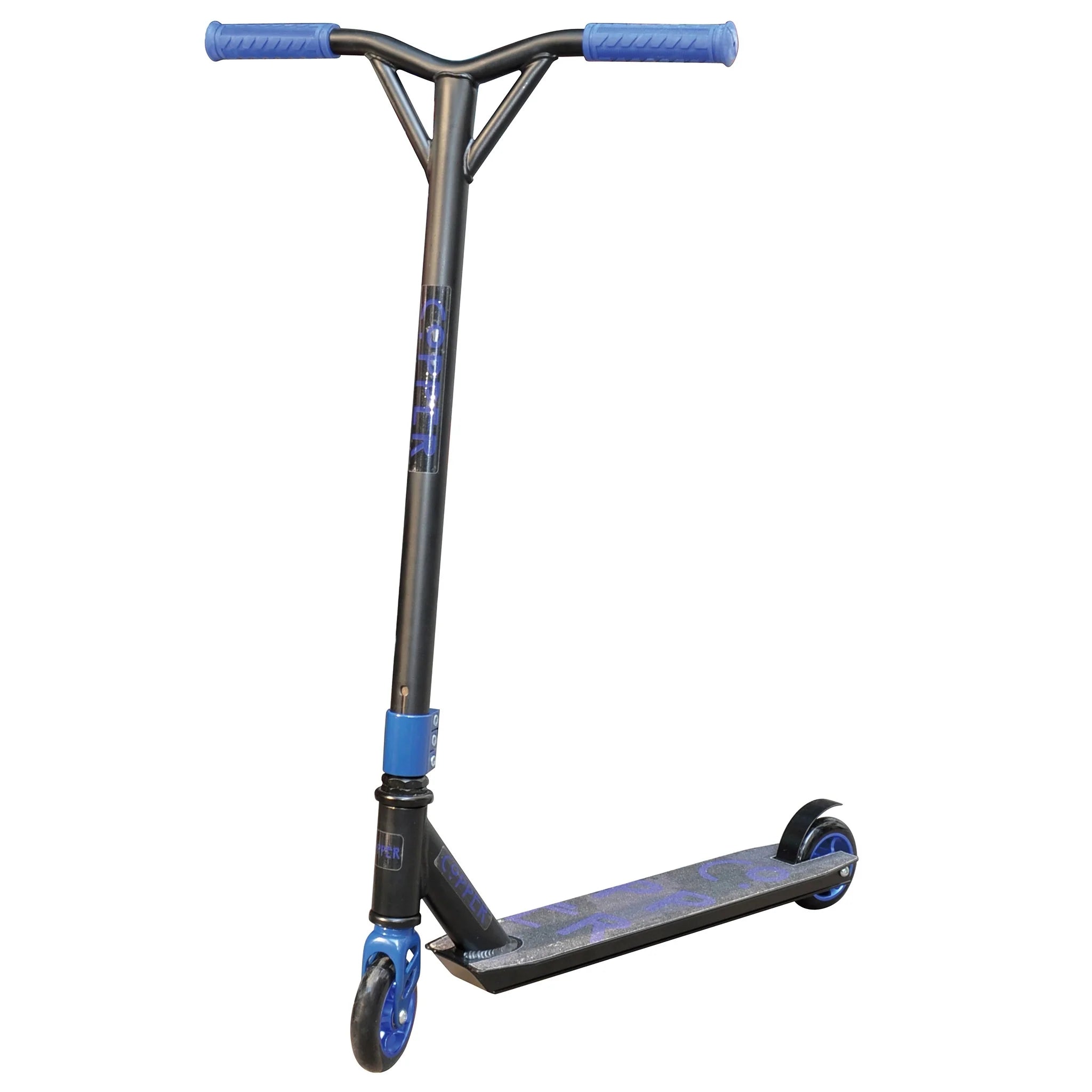 Monopattino acrobatico in rame grezzo blu