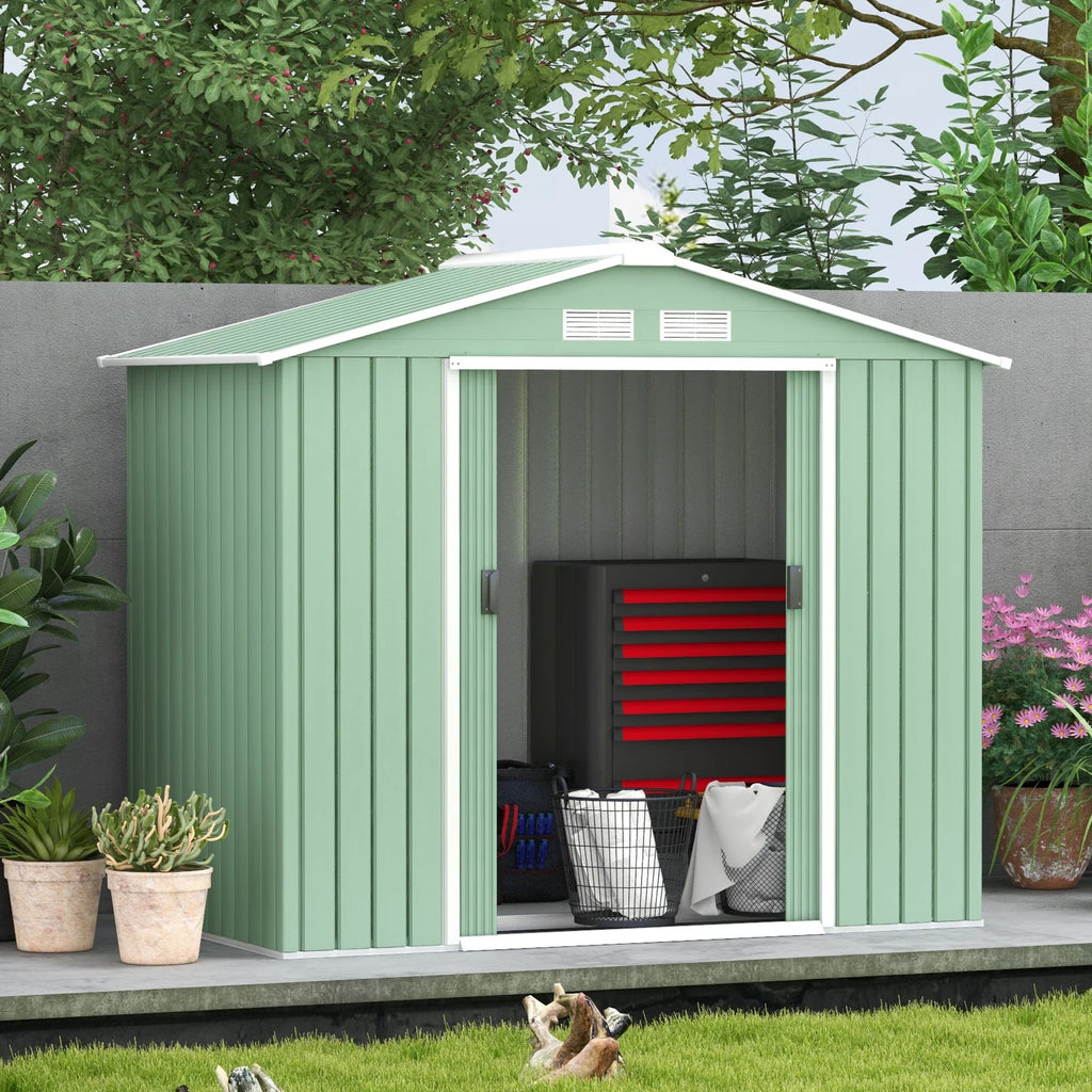 Outsunny Casetta Attrezzi con Porte Scorrevoli e Ventilazione