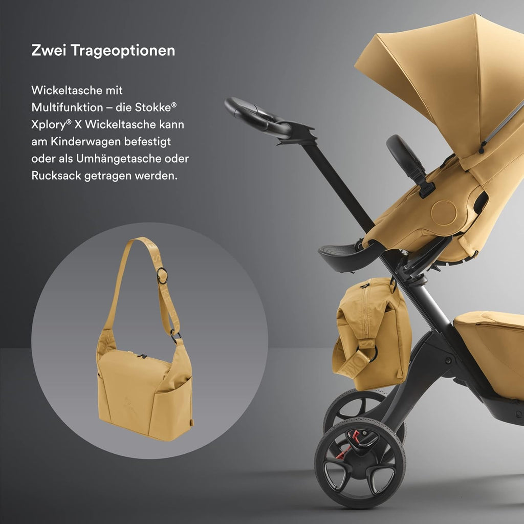 Stokke Xplory X Wickeltasche – Trageoption als Schultertasche oder Rucksack – Inklusive faltbarer Wickelunterlage & Beuteltasche – UPF 50+, wasserabweisend, leicht zu reinigen