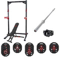FUEL Fitness HR300 Power Set: Halfcage + Hantelbank + Hantelstange + Hantelscheiben